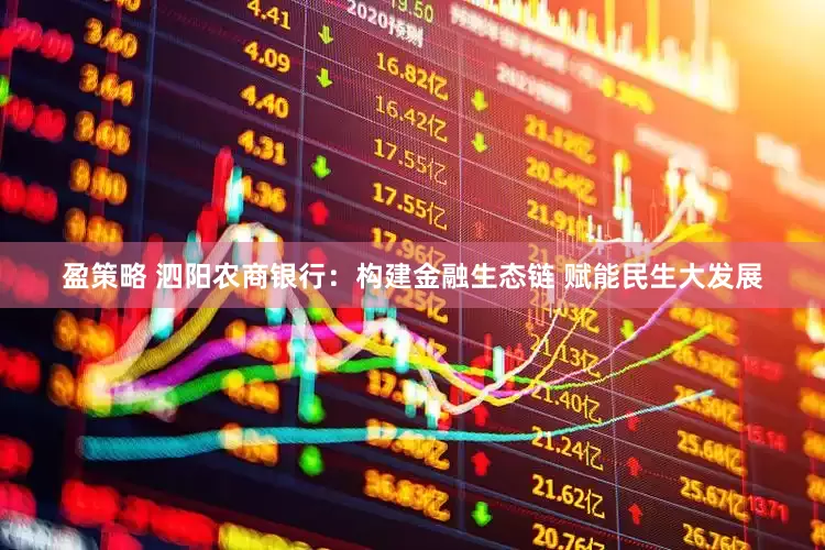 盈策略 泗阳农商银行：构建金融生态链 赋能民生大发展