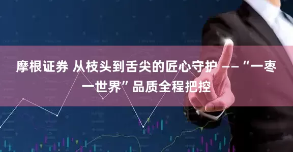 摩根证券 从枝头到舌尖的匠心守护 ——“一枣一世界”品质全程把控